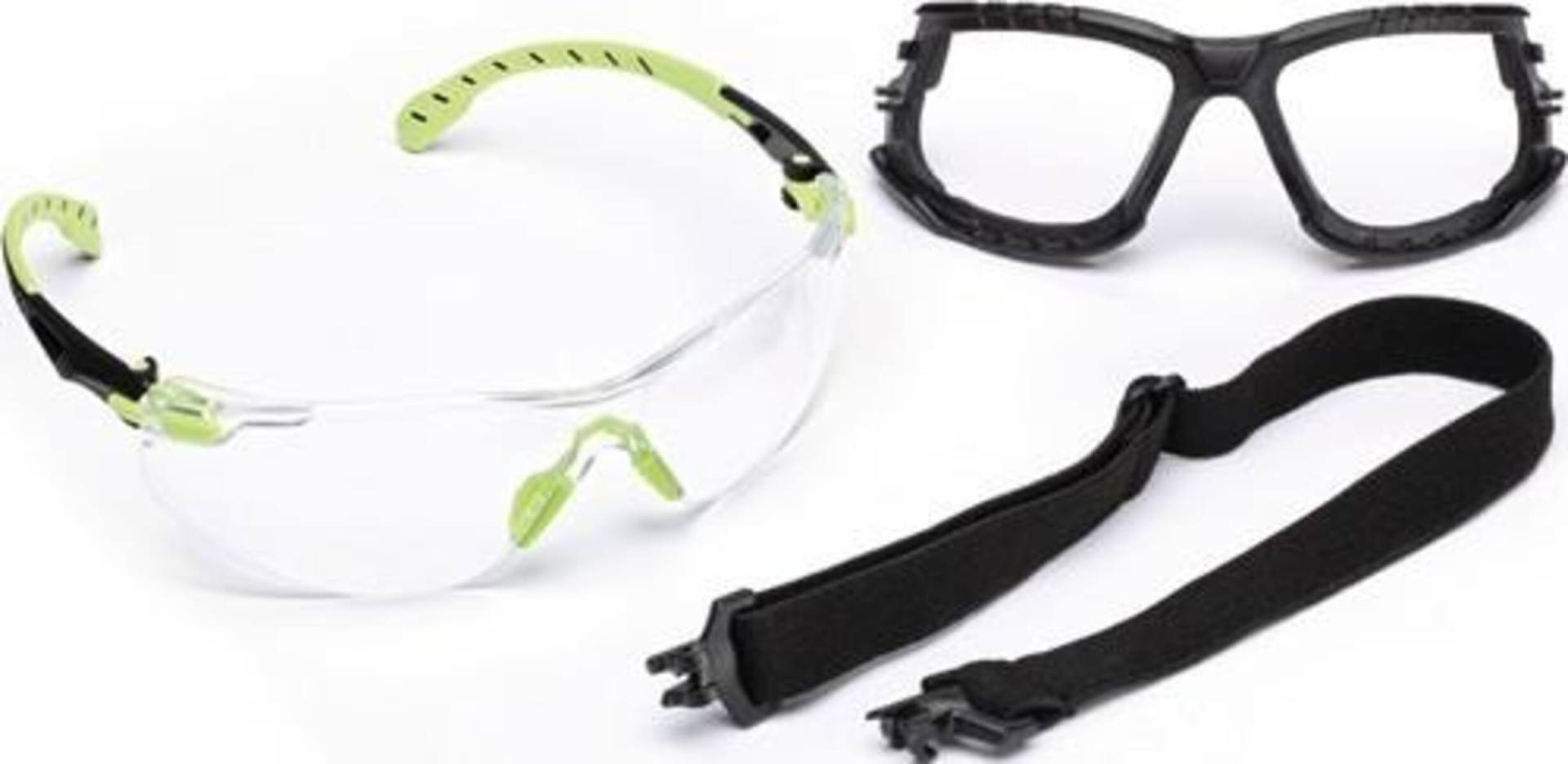3m Schutzbrille Solus™ 1000-Set EN 166,EN 170,EN 172 Bügel grün,Scheibe klar von 3M Deutschland