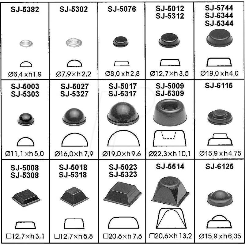 3M SJ5312 TRANS - Gummifüße, 12,7 x 3,5 mm, transparent 56 Stück von 3M ELEKTRO PRODUKTE