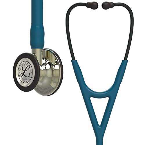 3M Littmann Cardiology IV Stethoskop für die Diagnose, Bruststück und Schlauchanschluss champagnerfarben, karibikblauer Schlauch, rauchfarbene Ohrbügel, 69 cm, 6190 3M Littmann Cardiology IV Stethoskop für die Diagnose, Bruststück und Schlauchanschluss champagnerfarben, karibikblauer Schlauch, rauchfarbene Ohrbügel, 69 cm, 6190 von 3M Littmann