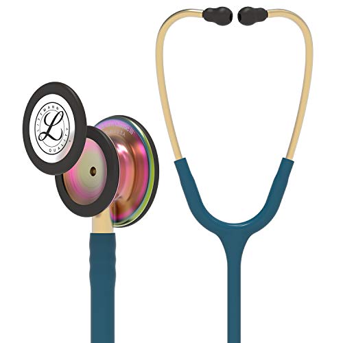 3M Littmann Classic III Stethoskop zur Überwachung, 5807, regenbogenfarbenes Bruststück, karibikblauer Schlauch, 69 cm von 3M Littmann