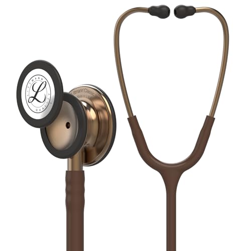 3M Littmann Classic III Stethoskop zur Überwachung, 5809, kupferfarbenes Bruststück, schokoladenfarbener Schlauch, 69 cm, 5809 von 3M Littmann