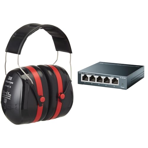3M PELTOR Optime III Kapselgehörschutz & TP-Link TL-SG105 5-Ports Gigabit Netzwerk Switch von 3M PELTOR