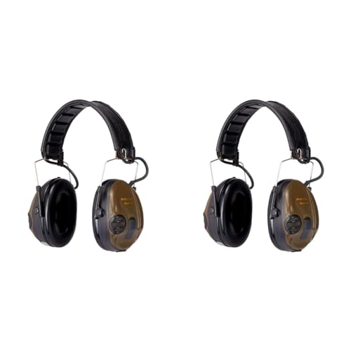3M PELTOR SportTac Gehörschutz grün - Intelligente Ohrschützer mit aktiver Schalldämmung speziell für Jäger und Sportschützen - Dynamische Geräusch-Regelung - SNR 26dB, inkl Wechselschalen Orange von 3M PELTOR