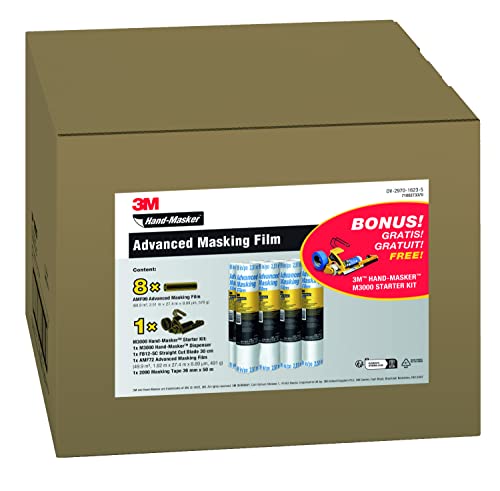 3M Pro Hand-Masker AMF99 Advanced Abdeckfolie PROMO PACK, 8 Rollen, 251cm x 27, 4m + M3000 Starter Kit GRATIS, blau 3M Pro Hand-Masker AMF99 Advanced Abdeckfolie PROMO PACK, 8 Rollen, 251cm x 27, 4m + M3000 Starter Kit GRATIS, blau von 3M Pro