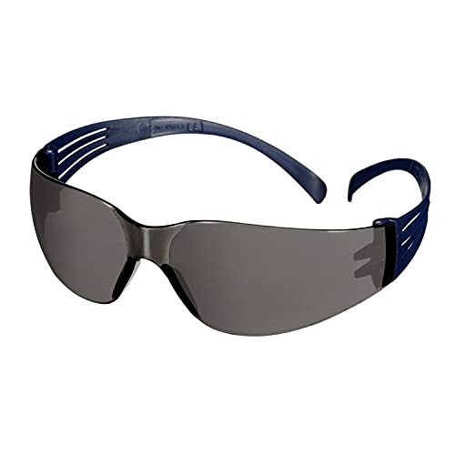 3M™ SecureFit™ 100 Schutzbrille, blaue Bügel, Antikratz-/Antibeschlag-Beschichtung, graue Scheibe, SF102AF-BLU, 20/Versandeinheit von 3M SecureFit