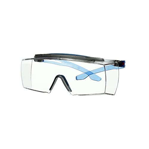 3M™ SecureFit™ 3700 Überbrille, blaues Gestell, integrierter Augenbrauenschutz, Scotchgard™ Antibeschlag-/Antikratz-Beschichtung (K&N), klare Scheibe, SF3701XSGAF-BLU von 3M SecureFit