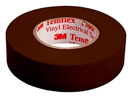 3M T1510 Temflex 1500 Vinyl Elektro-Isolierband, 15 mm x 10 m, 0,15 mm, Braun, 5 Stück von 3M Temflex