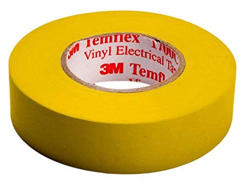 3M T1510 Temflex 1500 Vinyl Elektro-Isolierband, 15 mm x 10 m, 0,15 mm, Gelb, 5 Stück von 3M Temflex