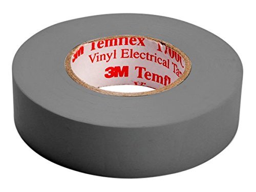 3M T1510 Temflex 1500 Vinyl Elektro-Isolierband, 15 mm x 10 m, 0,15 mm, Grau, 5 Stück von 3M Temflex
