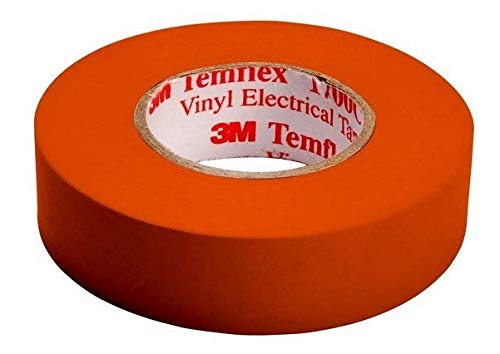 3M T1510 Temflex 1500 Vinyl Elektro-Isolierband, 15 mm x 10 m, 0,15 mm, Orange, 5 Stück von 3M Temflex