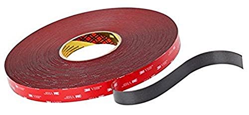 3M 4646 VHB Klebeband, 19 mm x 33 m, 0,6 mm, grau, Schutzabdeckung: Folie, 4er Pack von 3M VHB