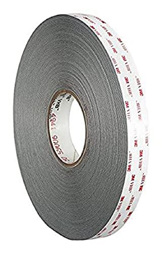 3M VHB 4941 Hochleistungs-Klebeband, 15 mm x 33 m, Grau, Schutzabdeckung: Papier (5-er Pack) von 3M VHB