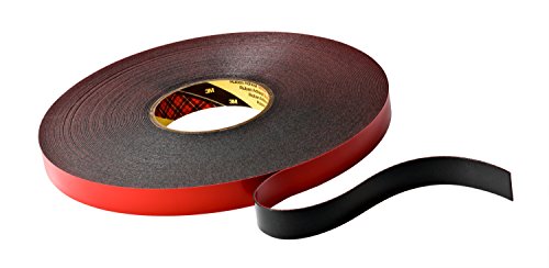 3M VHB 5962 Hochleistungs-Klebeband, 25 mm x 33 m, Schwarz, Schutzabdeckung: Folie (3-er Pack) von 3M VHB