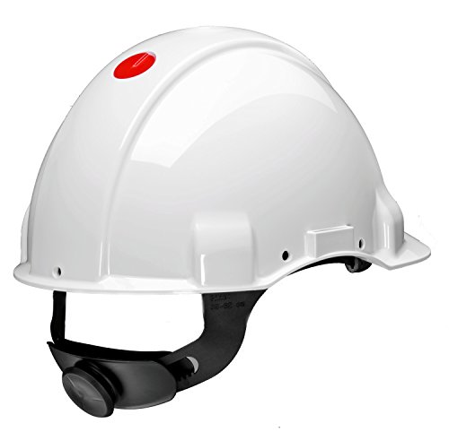 3 M g3001muv1000 V-vi Helm G3001, ohne Belüftung, Dielektrikum 1000 V, weiß, mit Lifebelt Roulette und Schweiß Band Leder von 3M