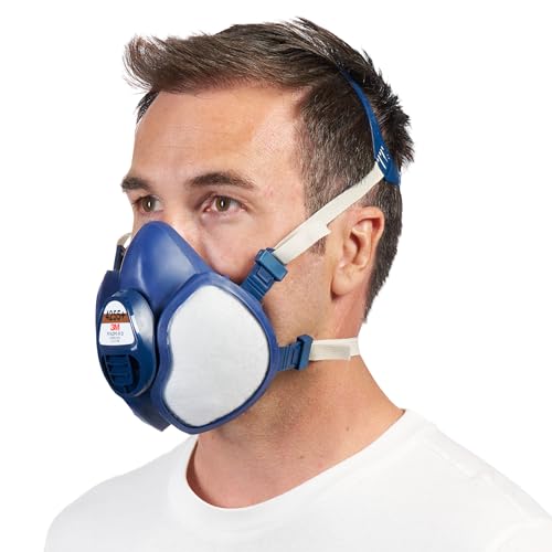3M Atemschutzmaske mit integrierten Filtern 4255+, A2P3 Organische Dämpfe für Farbspritz-Lackierarbeiten (neu), Single von 3M