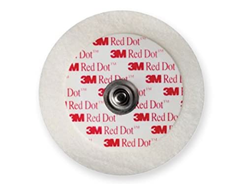 3M 33299 Red Dot 2248-50 Elektroden, Durchmesser 4,5 cm, Packung mit 50 Stück von 3M