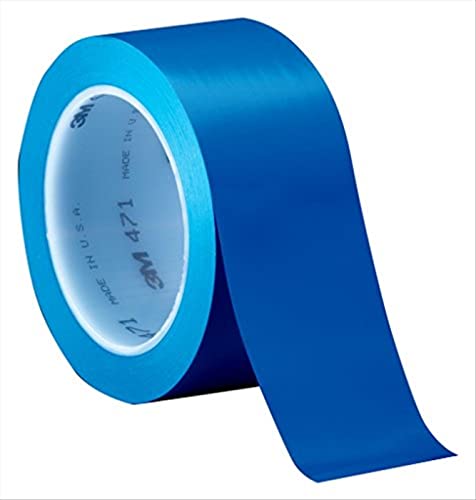 3M 471 Hochwertiges Weich-PVC-Klebeband, 19 mm x 33 m, Blau (48-er Pack) von 3M