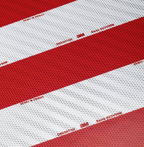 3M 823i 10er 744212 Container-Warnmarkierung Rot (reflektierend), Weiß (reflektierend) 1 Set (L x B von 3M