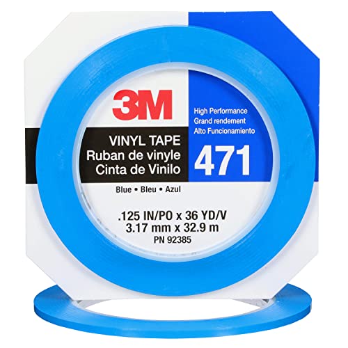 3M 92385 Vinyl-Klebeband, 471 blau, 3,2 mm x 36 m, 12 Stück von 3M