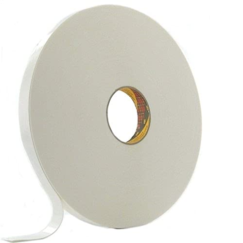 3M 9546 Doppelseitiges PE-Schaumstoff-Klebeband, 12 mm x 66 m, Weiß (18-er Pack) von 3M