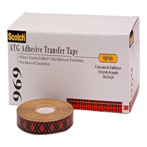 3M 969 ATG Transfer Klebeband, 6 mm x 16.5 m, Transparent (72-er Pack) von 3M