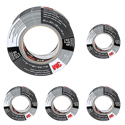 3M Allzweckband DT8, silber, 48 mm x 55 m, 0,2 mm, einzeln verpackt (Packung mit 5) von 3M