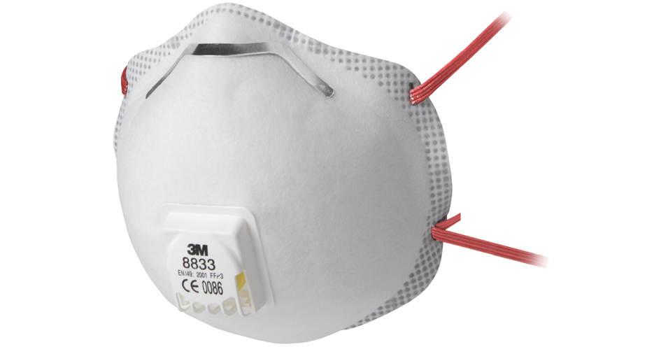 3M Atemschutzmaske 8833 - Klassik, Schutzstufe: FFP3 3M Atemschutzmaske 8833 - Klassik, Schutzstufe: FFP3 von 3M