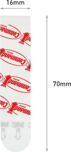 3M Command™ Strips M (L x B) 70mm x 16mm Weiß Inhalt: 10St. von 3M