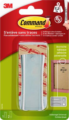 3M Command™ Universal-Klebenagel (B x H) 31.75mm x 76.2mm Weiß Inhalt: 1St. von 3M