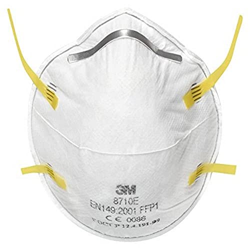 3M Deutschland 8710-PT Atemschutzmaske ohne Ventil P1, Inhalt 20, gelb, EN-Sicherheit zertifiziert von 3M