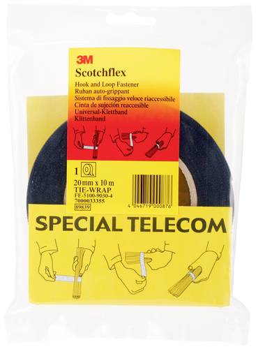 3M FE-5100-9030-4 Klettband zum Bündeln Haft- und Flauschteil (L x B) 10000mm x 20mm Schwarz 10m von 3M