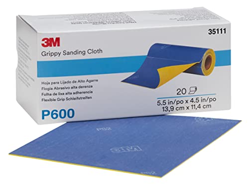 3M Flexible Grip Schleifstreifen, 139 mm x 114 mm, perforiert auf Rolle à 20 Streifen, P1000, 35113 von 3M