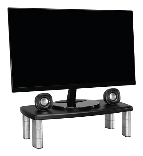 3M Monitorständer MS90B, 30,4 x 38,1 x 15 cm, schwarz, Silber, 1 Monitorständer von 3M