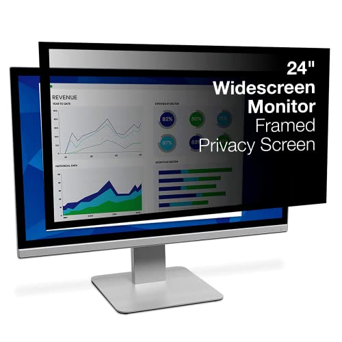 3M PF324W Blickschutzfilter Standard für Desktops mit Rahmen 60,0-61,0 cm Weit (entspricht 23,6"W-24,0" Weit) 16:10 von 3M