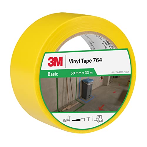 3M PVC-Klebeband 764i, gelb, 50 mm x 33 m, Gelb von 3M