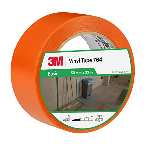 3M PVC-Klebeband 764i, orange, 50 mm x 33 m, Orange von 3M