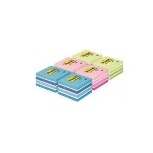 3M Post-it Haftnotizen Würfel Promo-Pack, 76 x 76 mm je 2 Würfel in Pastell-Pinktüne, -Grüntöne, -Blautöne - 1 Stück (2028X6) von 3M