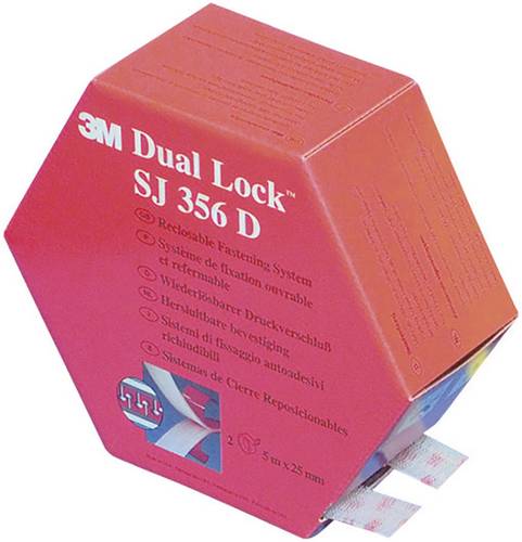 3M SJ 356D Dual Lock Klettband zum Aufkleben Pilzkopf (L x B) 5000mm x 25mm Transluzent 1 Paar von 3M