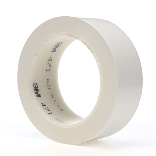 3M Scotch 471 Vinyl Markierungsband Weiß Typ Bodenmarkierungsband, Stärke 0.13mm, 38mm x 33m von 3M