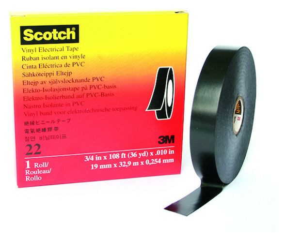 3M Scotch22 38x33 Vinyl Isolierband Schwarz von 3M