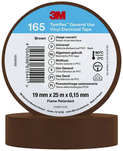 3M Temflex™ 165 165BR6E Isolierband Temflex™ 165 Braun (L x B) 25m x 19mm von 3M