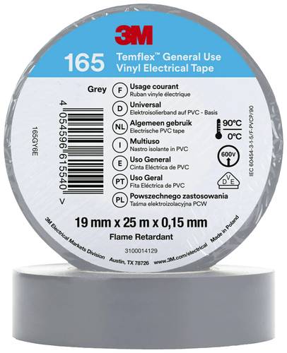 3M Temflex™ 165 165GY6E Isolierband Temflex™ 165 Grau (L x B) 25m x 19mm von 3M