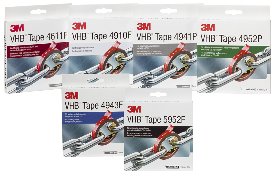 3M VHB Hochleistungsklebeband 5952F, 19 mm x 3 m, schwarz 3M VHB Hochleistungsklebeband 5952F, 19 mm x 3 m, schwarz von 3M