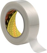Scotch Filamentklebeband 8956, transparent, 50 mm x 50 m Stärke: 0,131 mm, Trägermaterial aus PP-Film (BOPP) - 1 Stück (89565050) von 3M