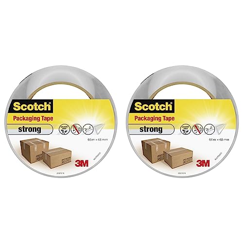 Scotch General Purpose Tape Transparent 48 mm x 66 m 1 Roll/pack (Packung mit 2) von 3M