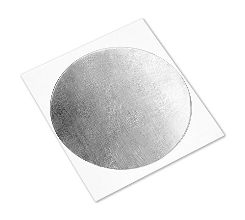 TapeCase 431 CIRCLE-3.250"-100 Silber Hochtemperatur-Aluminium/Acryl-Klebeband, 8,89 cm Durchmesser, Kreise, 0,0031" Dicke, 8,89 cm Länge, 8,89 cm Breite, 100 Stück von 3M
