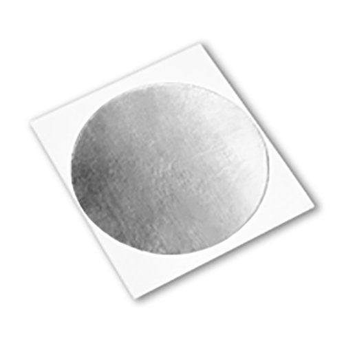 TapeCase 5-1120-1/2 Silberfarbenes Aluminiumfolienband mit leitfähigem Acrylkleber, umgewandelt von 3M 1120, 1,27 cm Länge, 1,27 cm Breite, Durchmesser Kreise (5 Stück) von 3M
