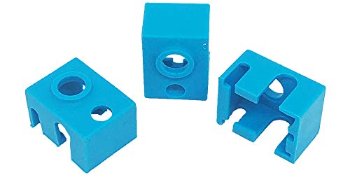 3Wthings 3 Stück 3D Drucker Silikon Socke E3D V6 PT100 Hotend/Heizblock, Blau von 3Wthings