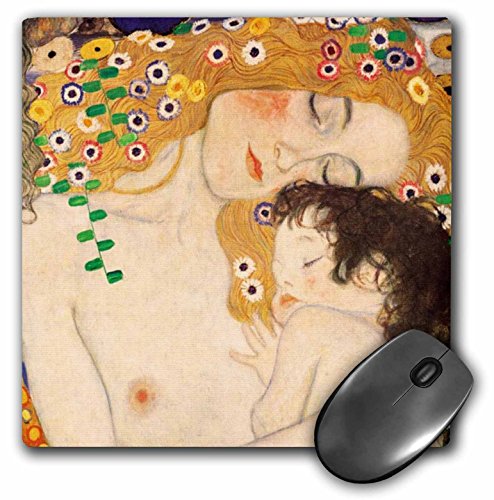 3dRose 20,3 x 20,3 x 20,3 cm Mutter und Kind von Gustav Klimt 1905 Detail aus den DREI Zeitalter der Frau Mutter und Baby Love Mauspad (mp_157653_1) von 3dRose