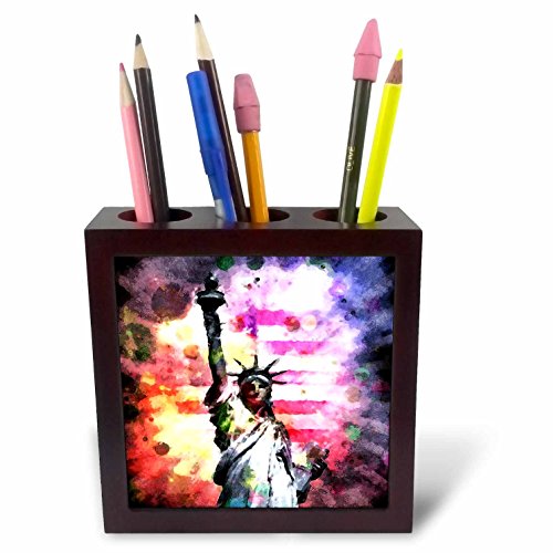 3dRose 243446 _ PH 1 5 Patriotische Lady Liberty 'mit Stift Halter von 3dRose